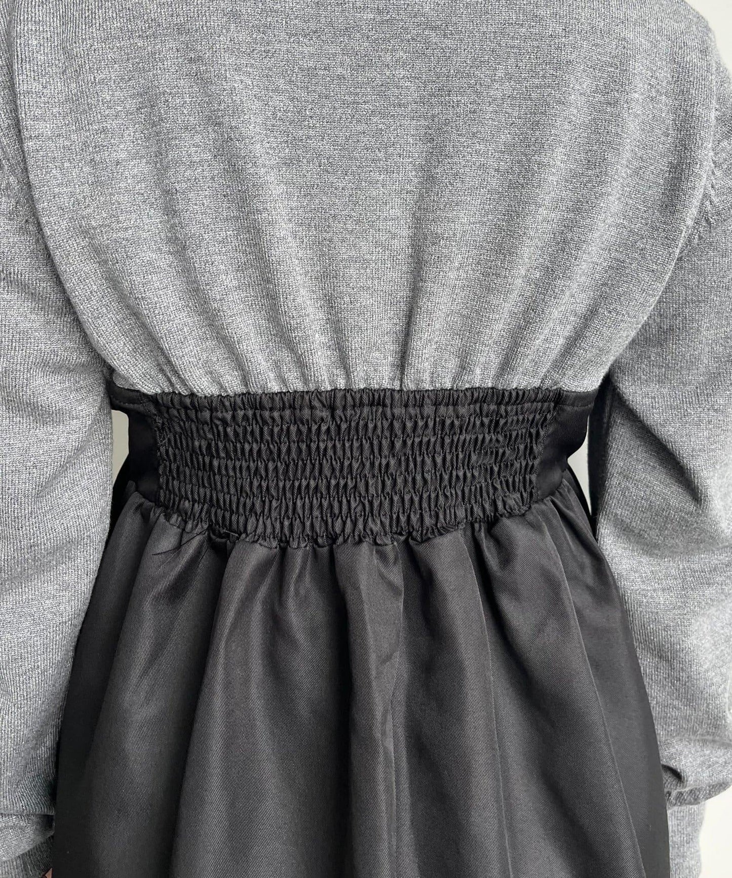 褶皺吊帶拼接荷葉邊針織衫