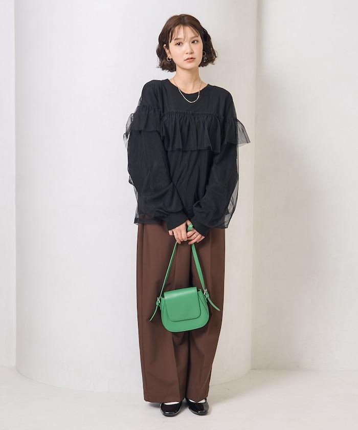 網紗拼接疊穿針織衫