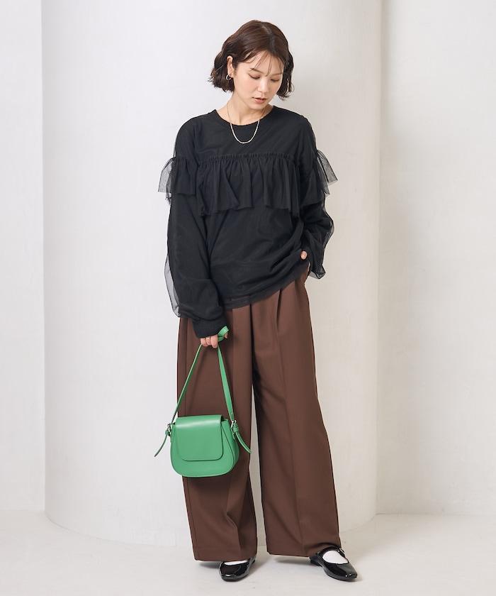 網紗拼接疊穿針織衫