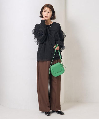 網紗拼接疊穿針織衫