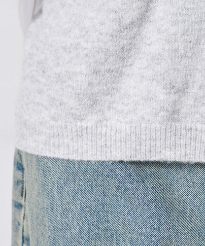 網紗拼接疊穿針織衫