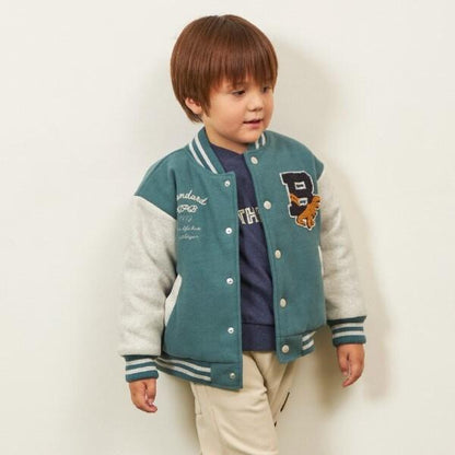 KPBOY 恐龍貼布棒球夾克（90~130）