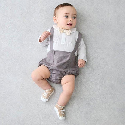 帶領帶連體衣+褲子套裝