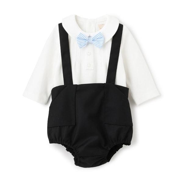 帶領帶連體衣+褲子套裝