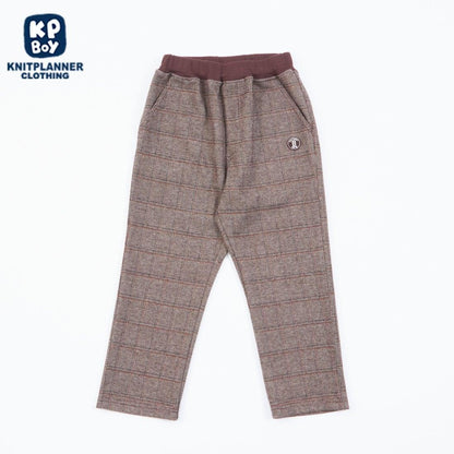 KPBOY 格紋提花長褲（90~140）