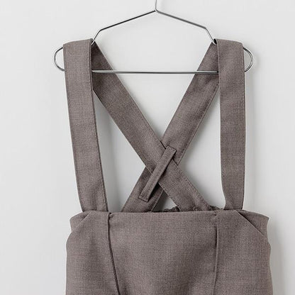 帶領帶連體衣+褲子套裝