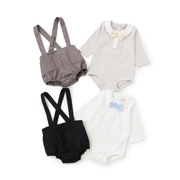 帶領帶連體衣+褲子套裝