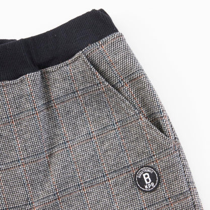 KPBOY 格紋提花長褲（90~140）