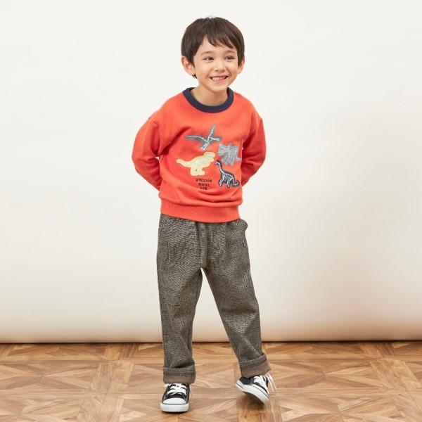 KPBOY 格紋提花長褲（90~140）