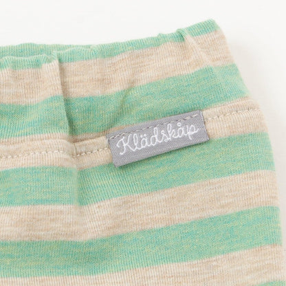 熊長袖T恤拼接條紋褲套裝