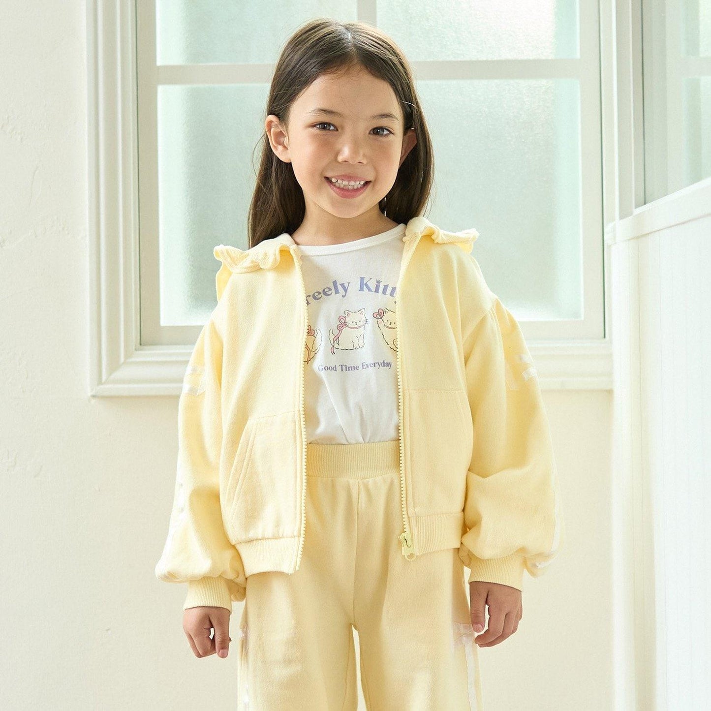 【可成套搭配】【防起球加絨】蝴蝶結條紋全拉鍊衛衣