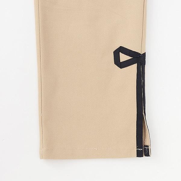 裝飾蝴蝶結側開叉彈力褲