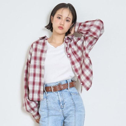 【LTXC】附內搭格子襯衫