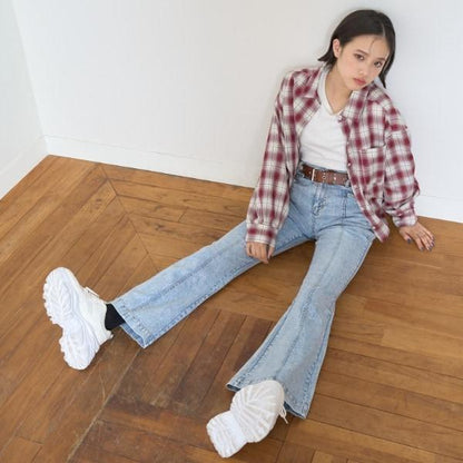 【LTXC】附內搭格子襯衫