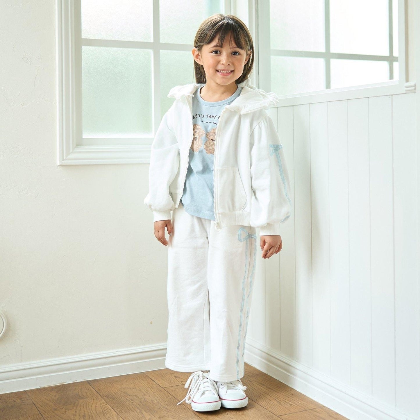 【可成套搭配】【防起球加絨】蝴蝶結條紋全拉鍊衛衣