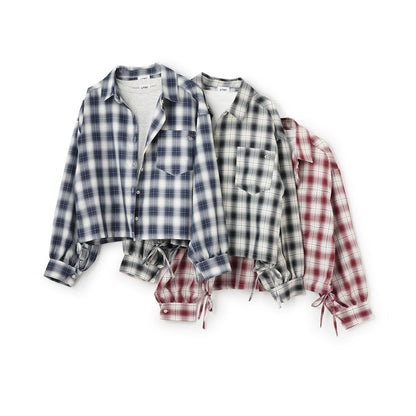 【LTXC】附內搭格子襯衫