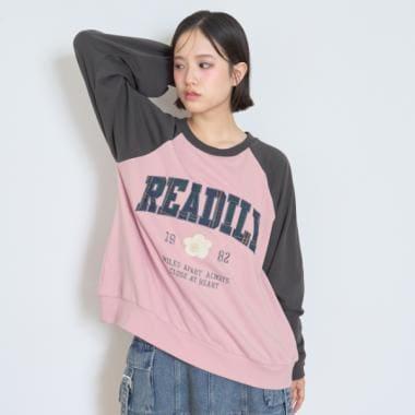 【7days】拼色格紋標誌衛衣