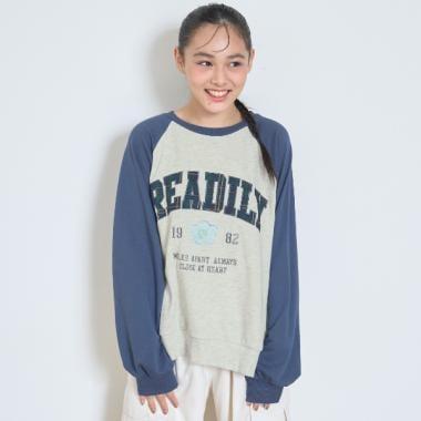 【7days】拼色格紋標誌衛衣