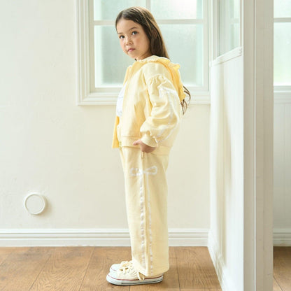 【可成套搭配】【防起球加絨】蝴蝶結條紋全拉鍊衛衣