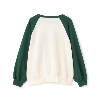 【7days】拼色格紋標誌衛衣