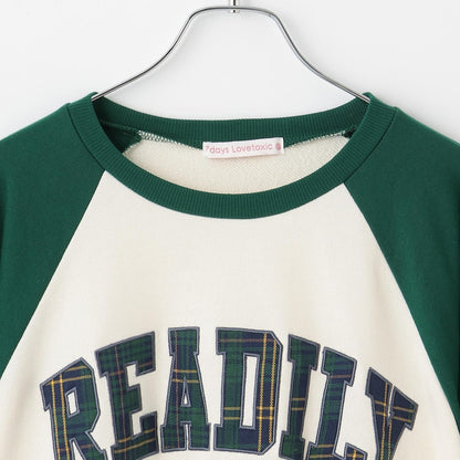 【7days】拼色格紋標誌衛衣