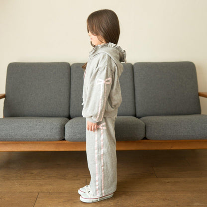 【可成套搭配】【防起球加絨】蝴蝶結條紋全拉鍊衛衣