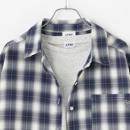 【LTXC】附內搭格子襯衫