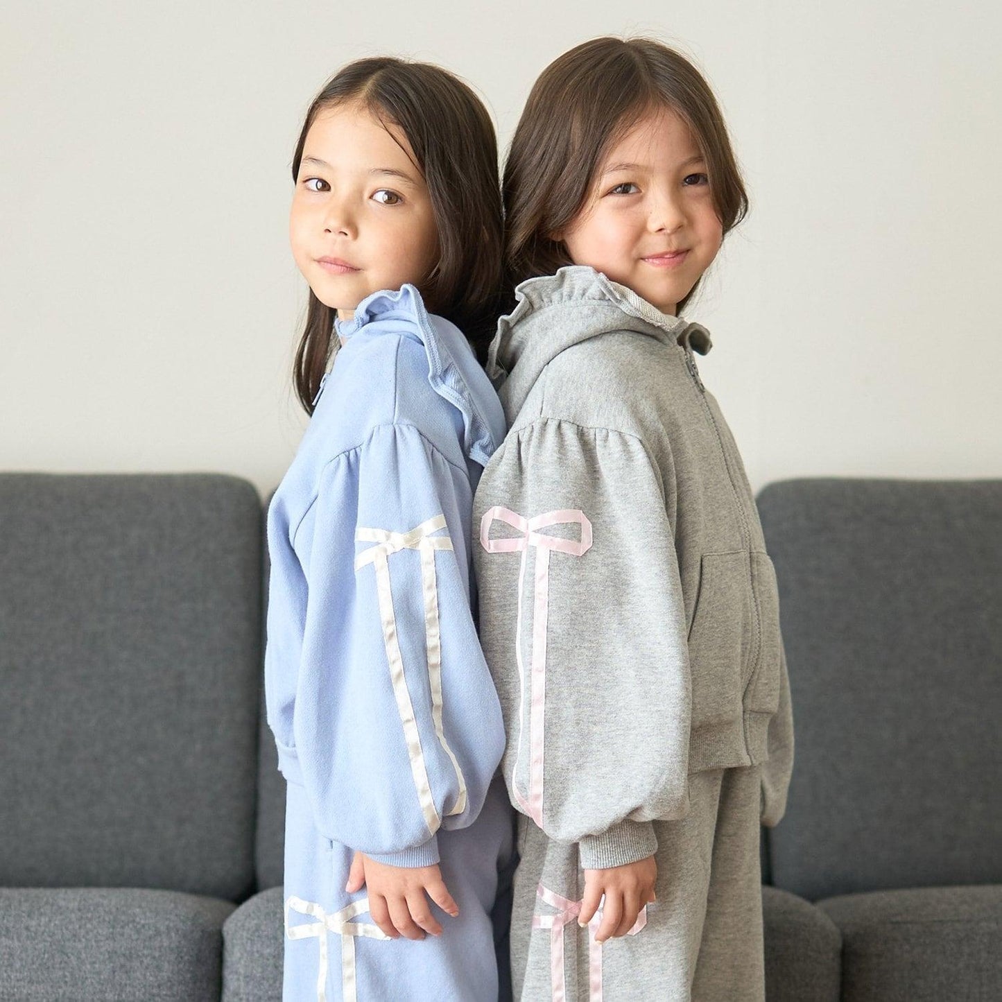 【可成套搭配】【防起球加絨】蝴蝶結條紋全拉鍊衛衣