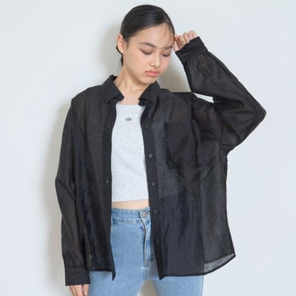 帶內搭透視襯衫