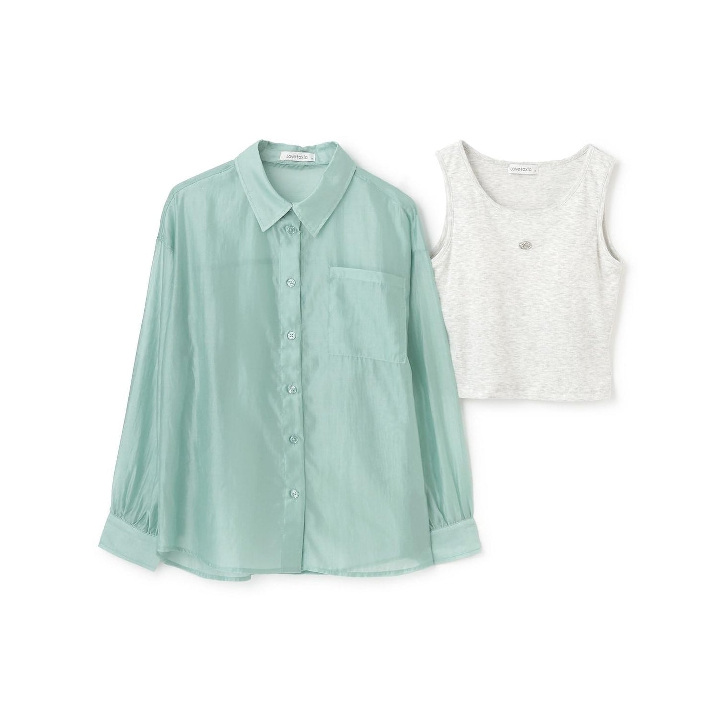 帶內搭透視襯衫