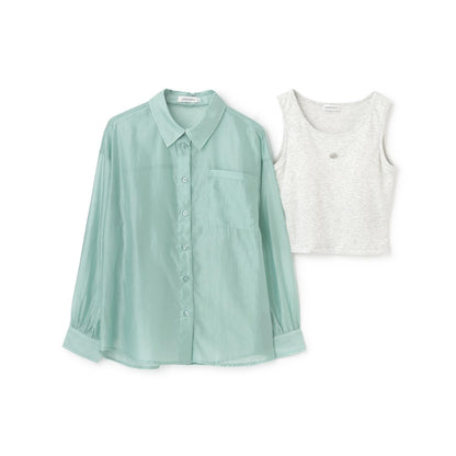 帶內搭透視襯衫