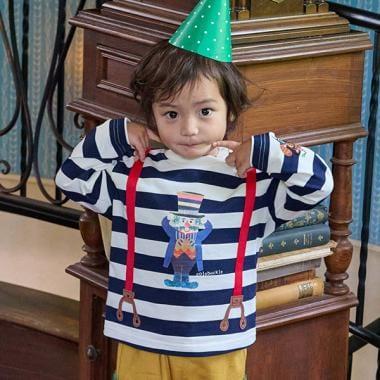 【コロボックル】條紋長袖T恤