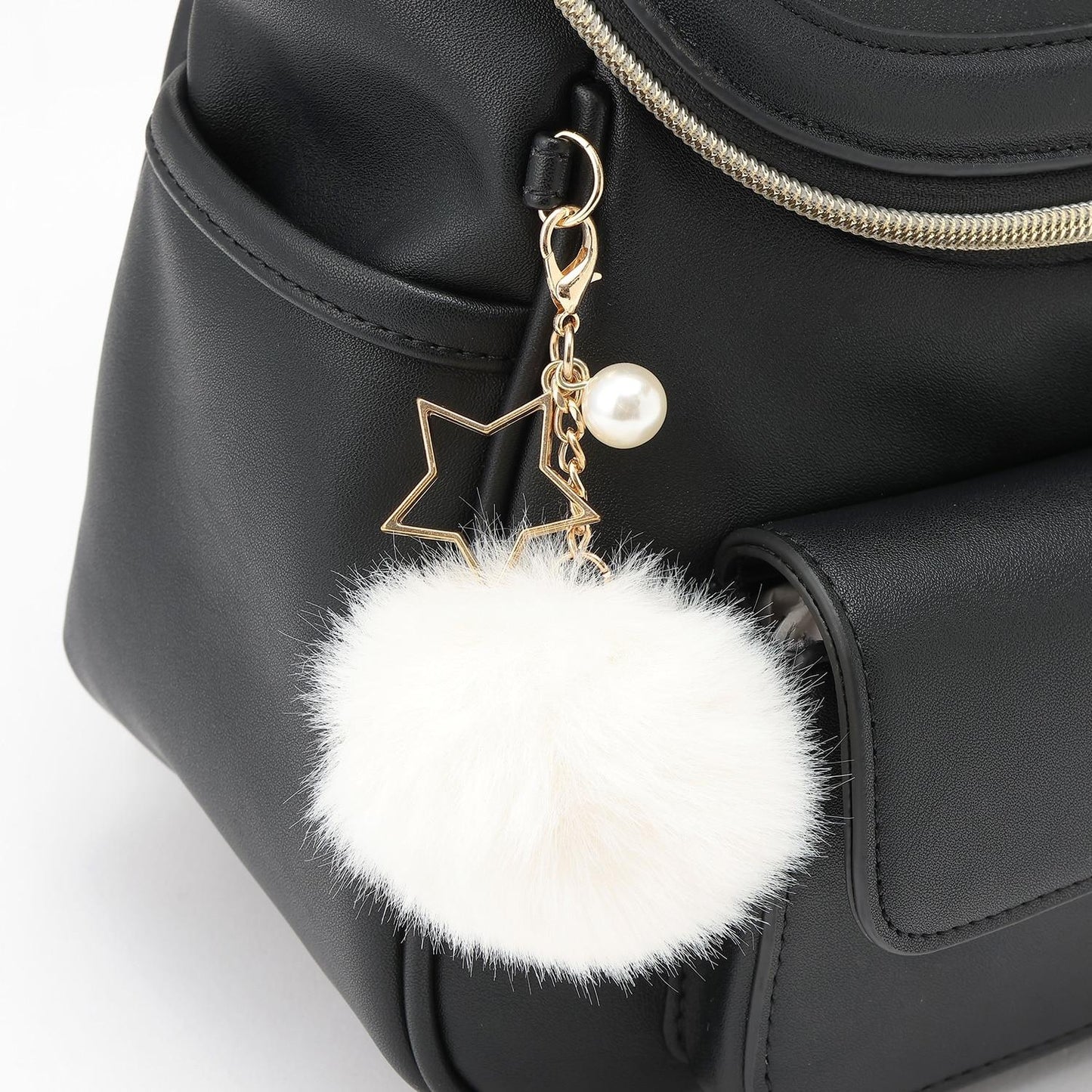 帶吊飾水桶型雙肩包