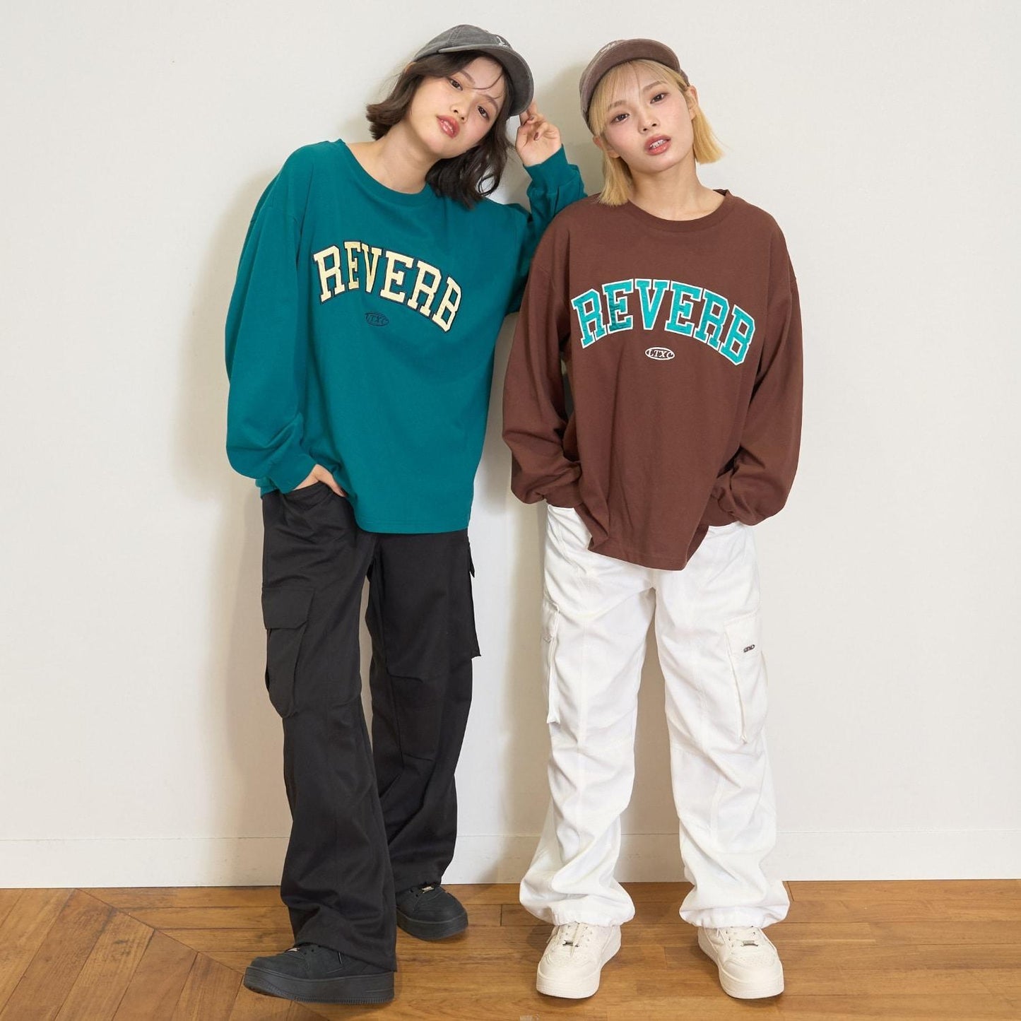 【GOODPRICE】【LTXC】標誌印花寬鬆長袖T恤