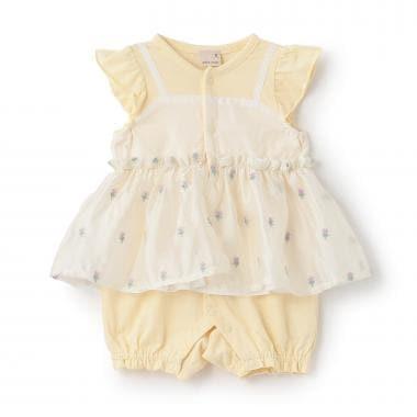 吊帶刺繡連體衣