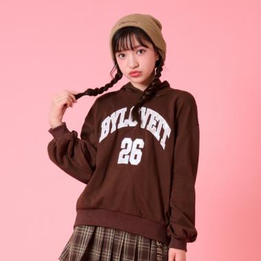 極光拼接長袖連帽衛衣