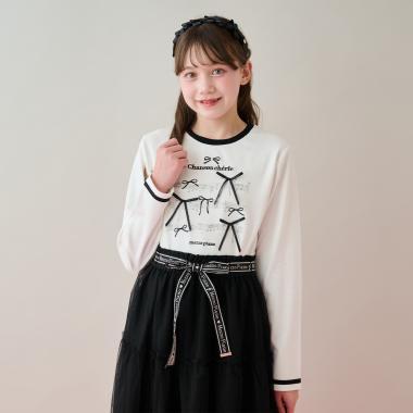 蝴蝶結&音符長袖T恤♪