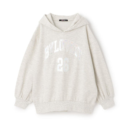 極光拼接長袖連帽衛衣