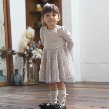 【リンク】荷葉邊網紗連衣裙