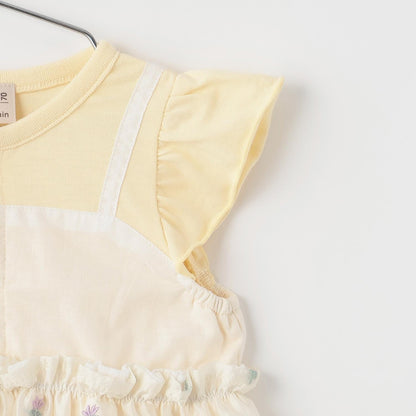 吊帶刺繡連體衣