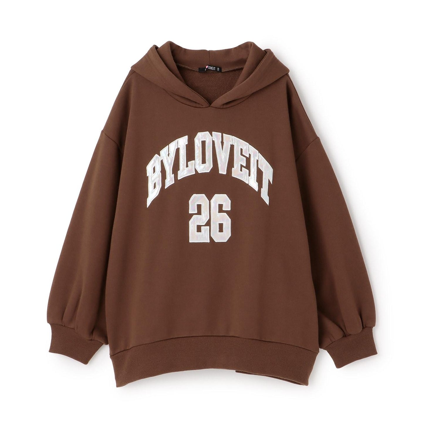 極光拼接長袖連帽衛衣