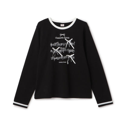 蝴蝶結&音符長袖T恤♪