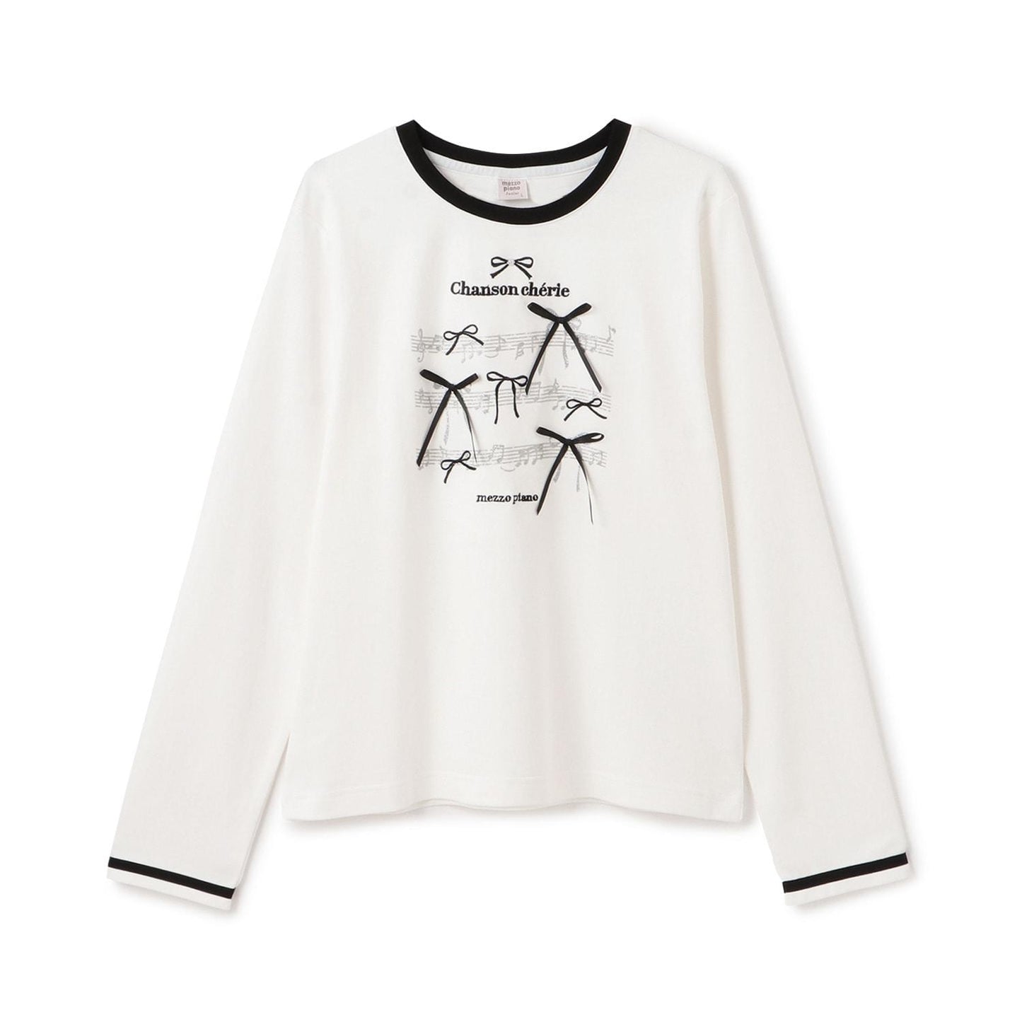 蝴蝶結&音符長袖T恤♪