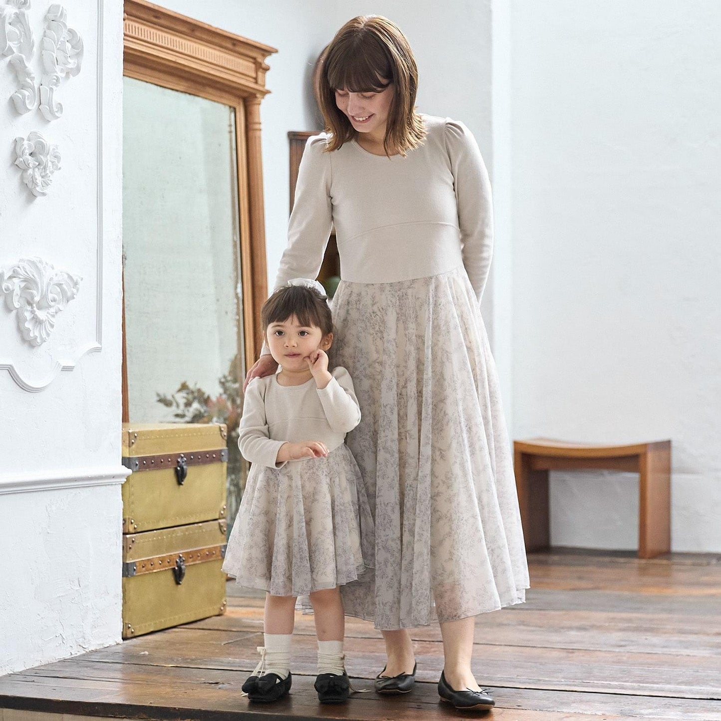 【リンク】荷葉邊網紗連衣裙