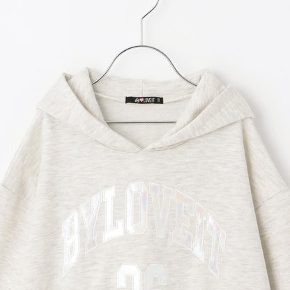 極光拼接長袖連帽衛衣