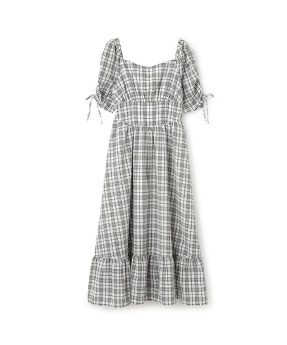 袖部褶皺連衣裙【韓國時尚】