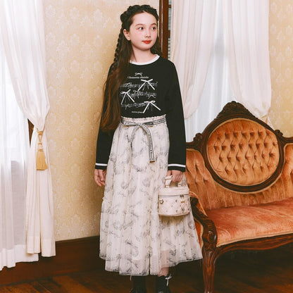 蝴蝶結&音符長袖T恤♪