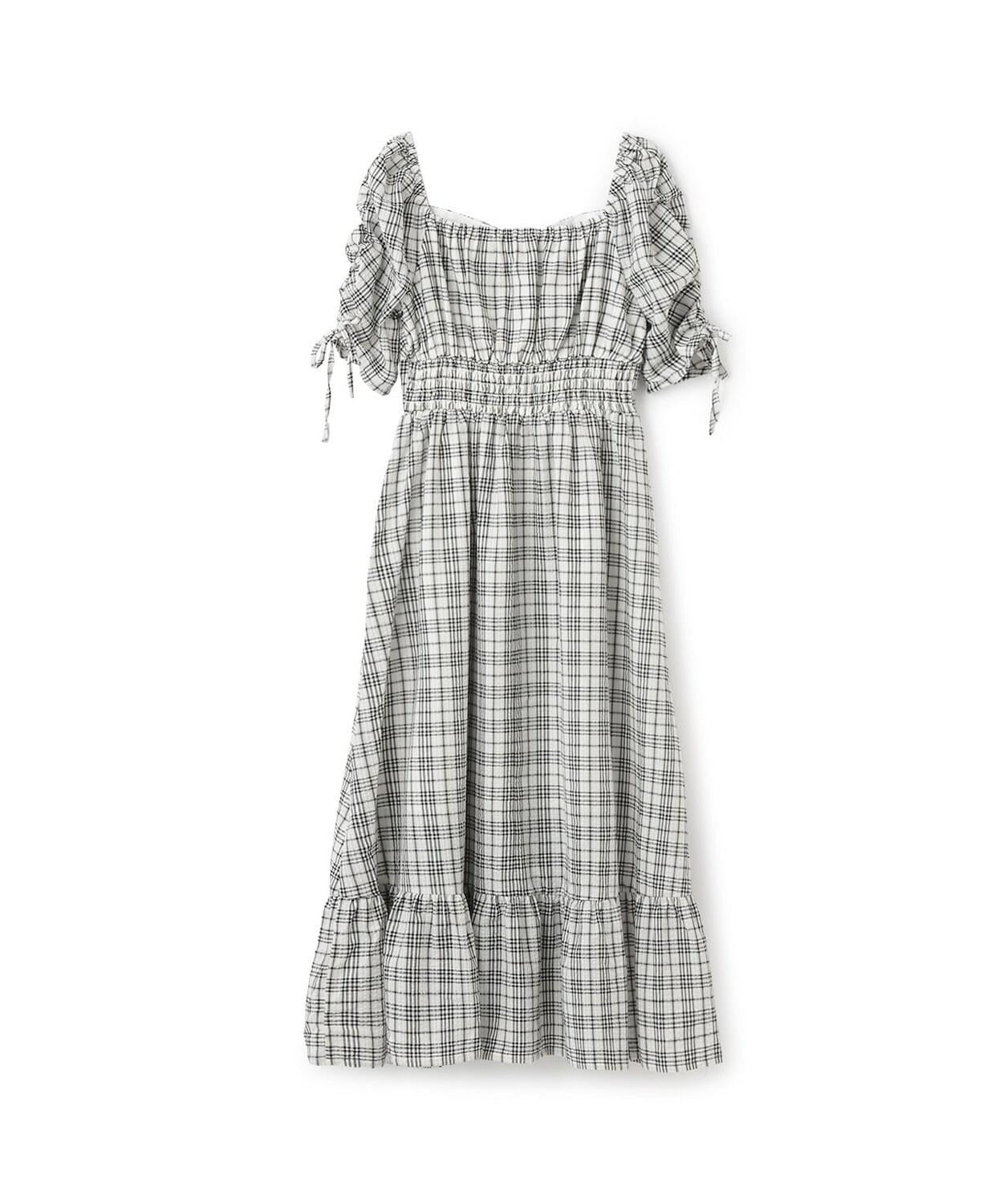 袖部褶皺連衣裙【韓國時尚】