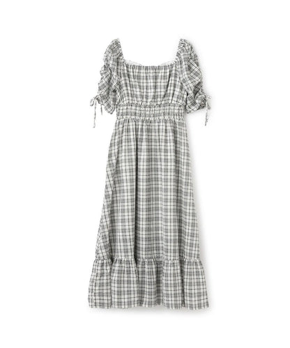 袖部褶皺連衣裙【韓國時尚】