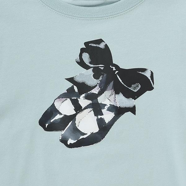 【Lycee mine 芭蕾系列】拼色印花上衣